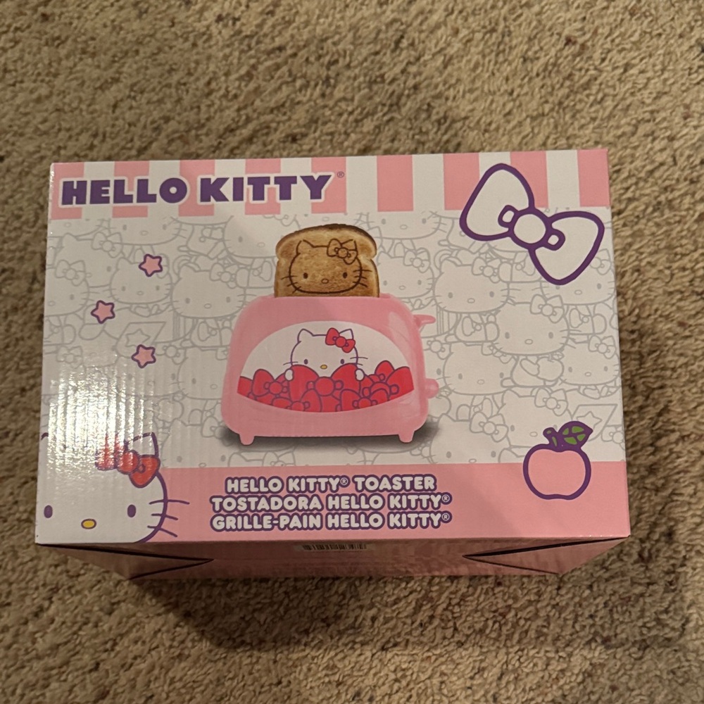 Hello Kitty Pink Toaster with Red Accents